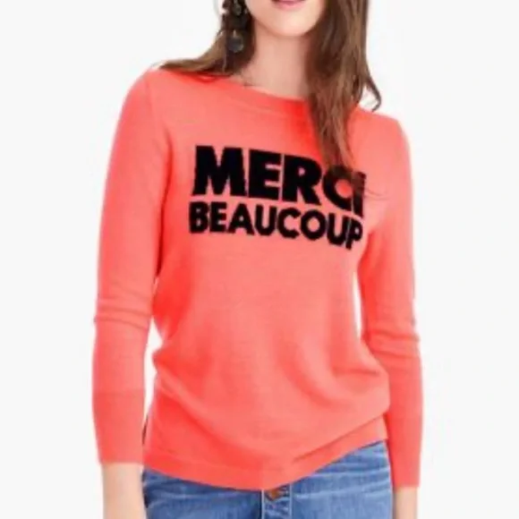 J. Crew •Everyday Cashmere Crewneck Sweater • Merci Beaucoup - Picture 3 of 9